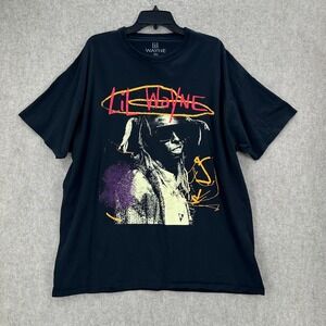 Lil Wayne Graphic T-Shirt Mens XXL Black Short Sleeve Hip Hop Rap Tee 2022